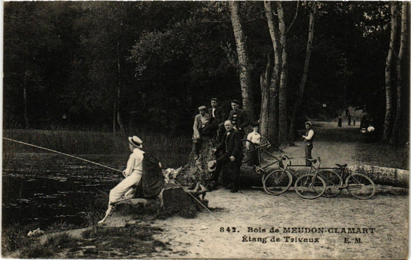 Carte postale ancienne Bois de Meudon-Clamart - Etang de Trivaux à Clamart