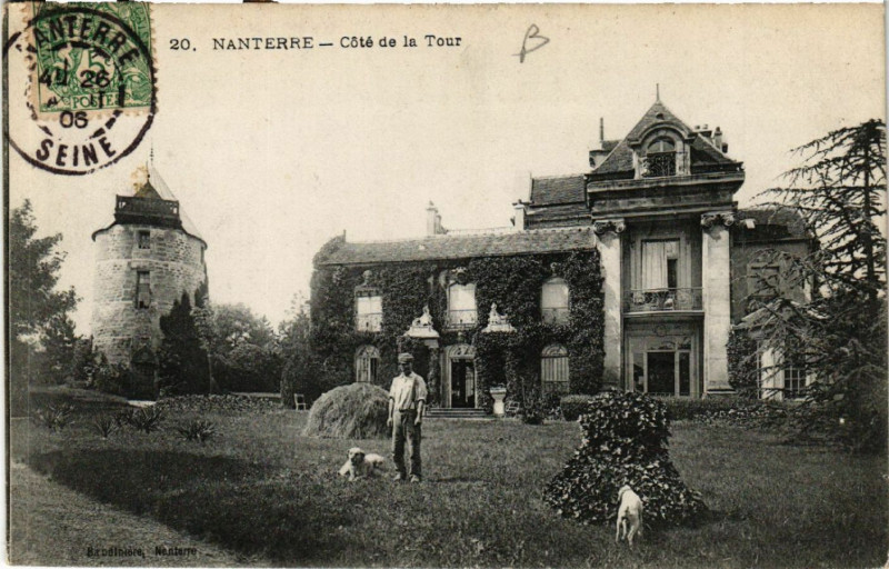 Carte postale ancienne Nanterre - Coté de la Tour à Nanterre