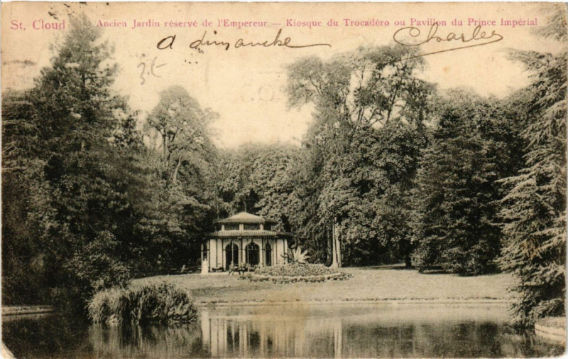 Carte postale ancienne Saint-Cloud - Ancien Jardin réservé de l'Empereur - Kiosque du ... à Saint-Cloud