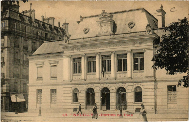 Carte postale ancienne Neuilly - Justice de Paix