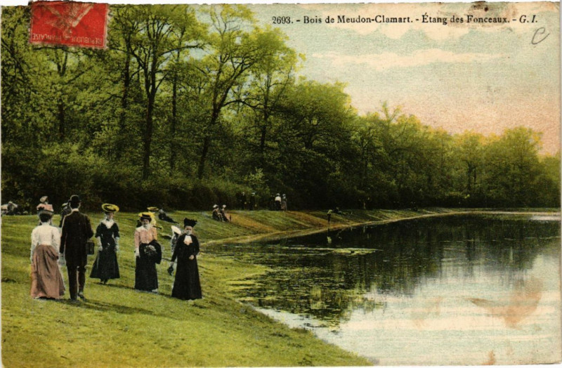 Carte postale ancienne Bois de Meudon-Clamart - Etang des Fonceaux à Clamart