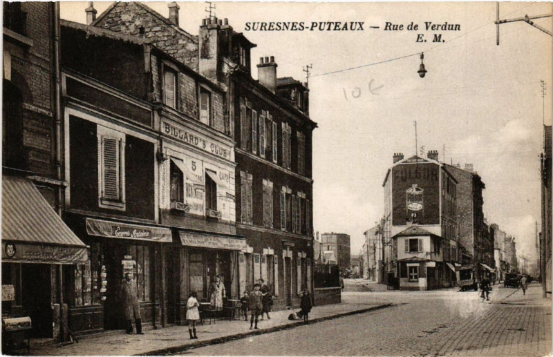 Carte postale ancienne Suresnes-Puteaux - Rue de Verdun à Suresnes