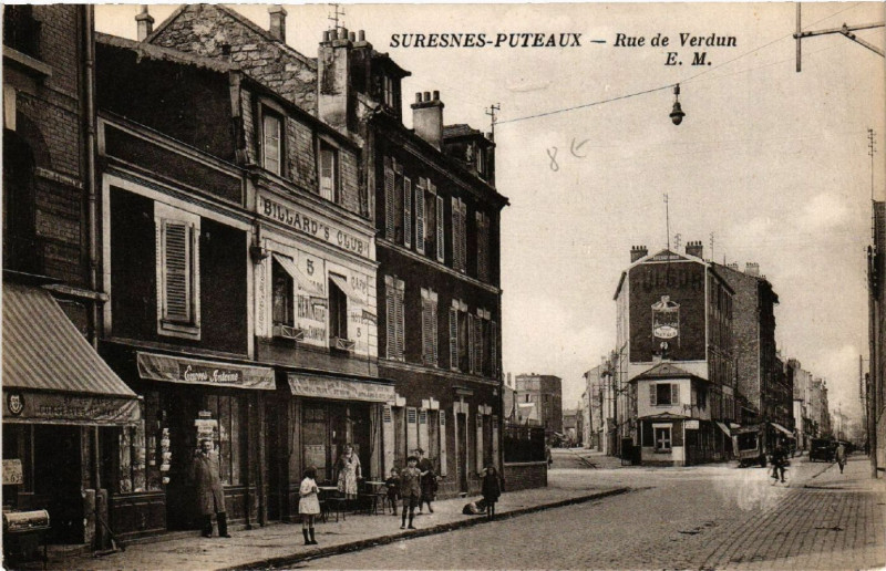 Carte postale ancienne Suresnes-Puteaux - Rue de Verdun à Suresnes