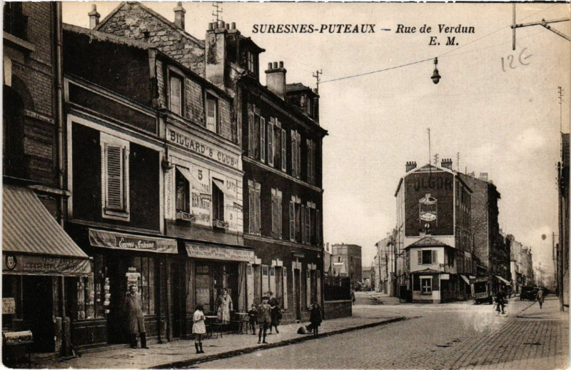 Carte postale ancienne Suresnes -Puteaux - Rue de Verdun à Suresnes