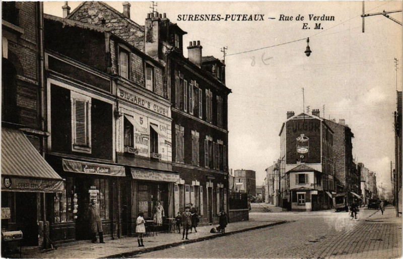 Carte postale ancienne Suresnes -Puteaux - Rue de Verdun à Suresnes