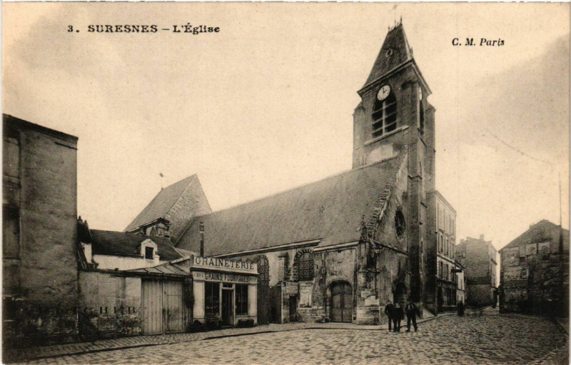 Carte postale ancienne Suresnes - L'Eglise à Suresnes