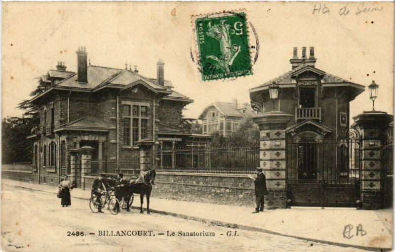 Carte postale ancienne Billancourt  - Le Sanatorium