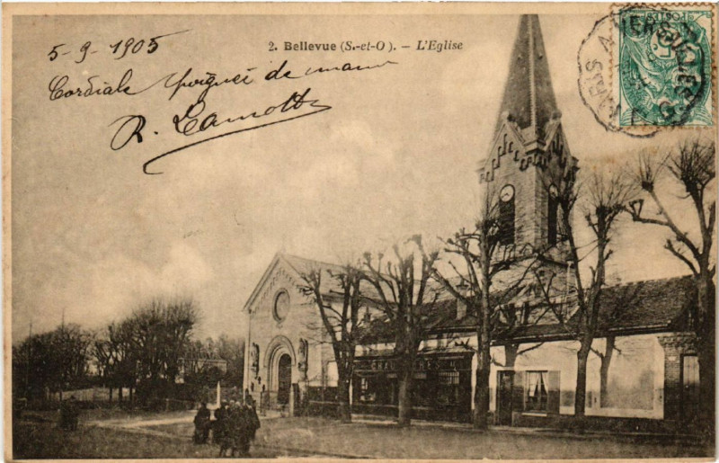 Carte postale ancienne Bellevue (S.-et-O.) - L'Eglise