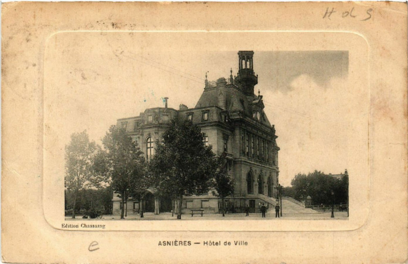 Carte postale ancienne Asniéres - Hotel de Ville