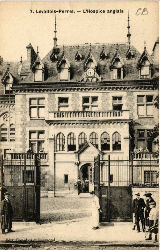Carte postale ancienne Levallois-Perret - L'Hospice anglais à Levallois-Perret