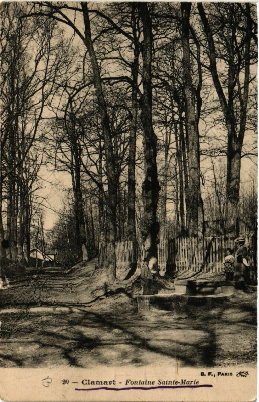 Carte postale ancienne Clamart - Fontaine Sainte-Marie à Clamart