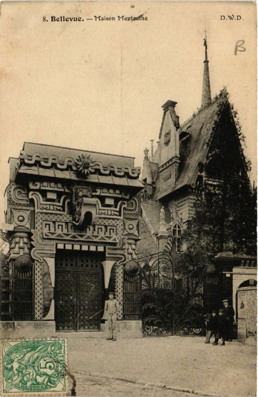 Carte postale ancienne Bellevue - Maison Mexicaine