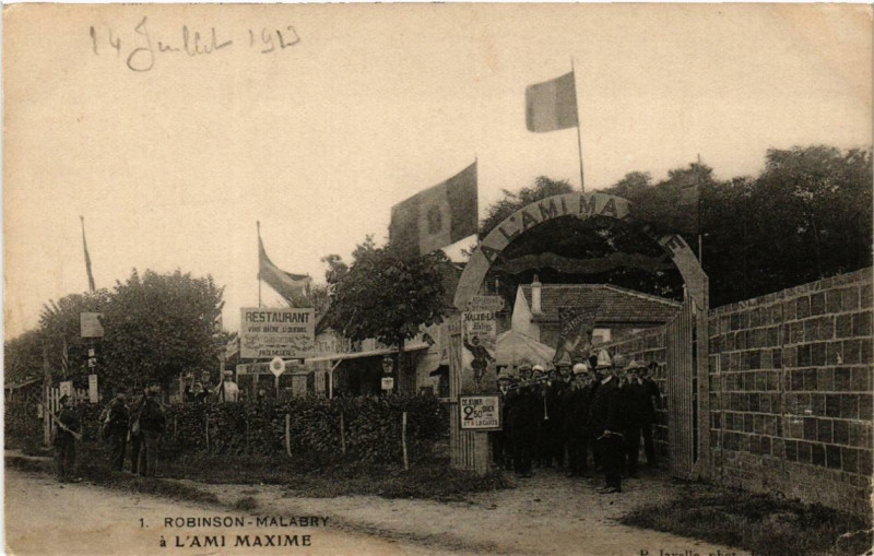 Carte postale ancienne Robinson-Malabry A L'Ami Maxime.