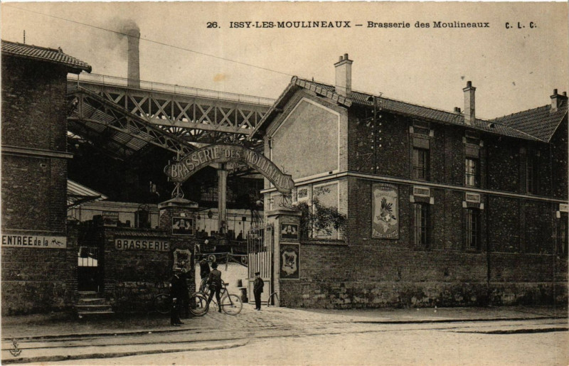 Carte postale ancienne Issy les Moulineaux Brasserie des Moulinneaux à Issy-les-Moulineaux