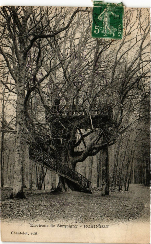 Carte postale ancienne Environs de Serquigny Robinson