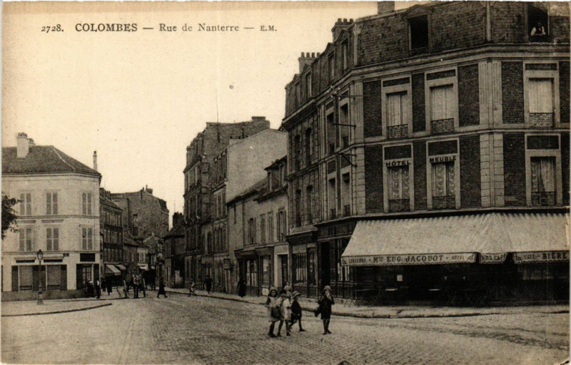 Carte postale ancienne Colombes Rue de Nanterre à Colombes