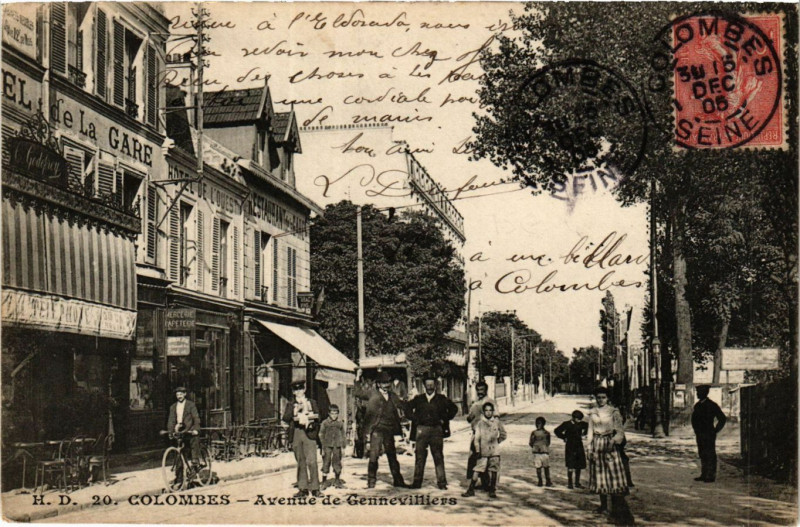 Carte postale ancienne Colombes Avenue de Gennevilliers à Colombes