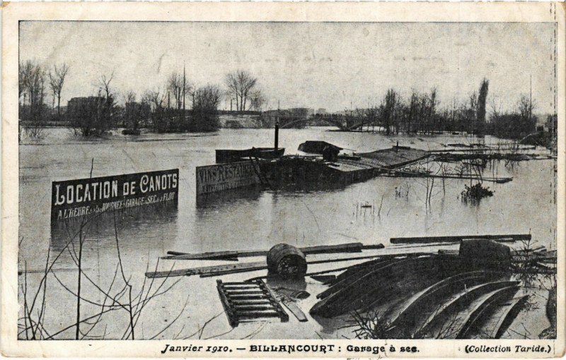 Carte postale ancienne Billancourt Carage á sec