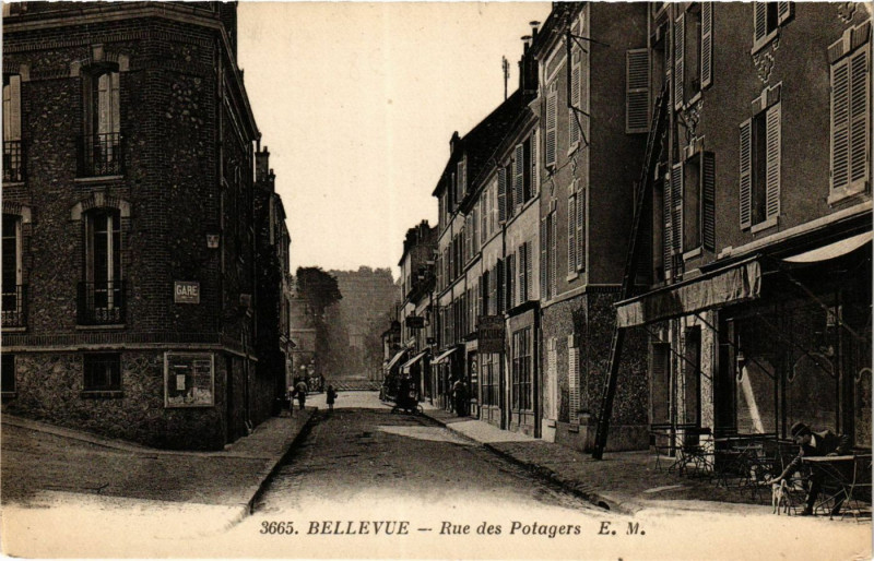 Carte postale ancienne Bellevue Rue des Potagers