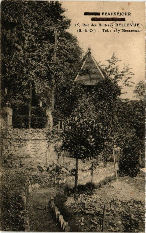 Carte postale ancienne Bellevue Rue des Buttes