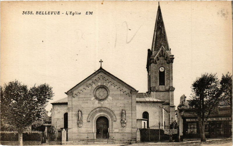 Carte postale ancienne Bellevue L'Eglise