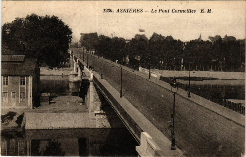 Carte postale ancienne Asnieres Le Pont Cormeilles