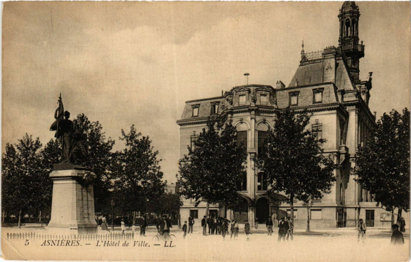 Carte postale ancienne Asnieres L'Hotel de Ville