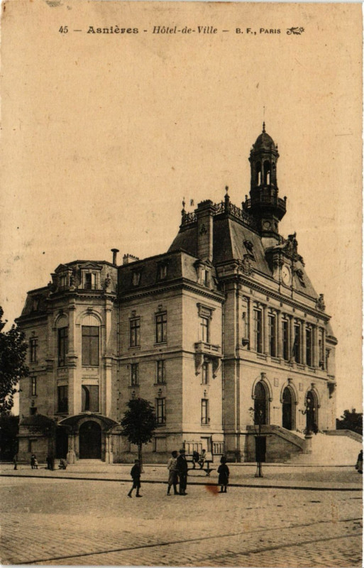 Carte postale ancienne Asnieres Hotel de Ville