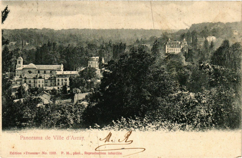 Carte postale ancienne Ville d'Avray Panorama à Ville-d'Avray