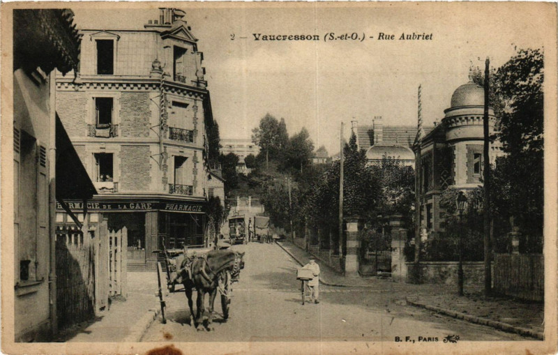 Carte postale ancienne Vaucresson Rue Aubriet à Vaucresson