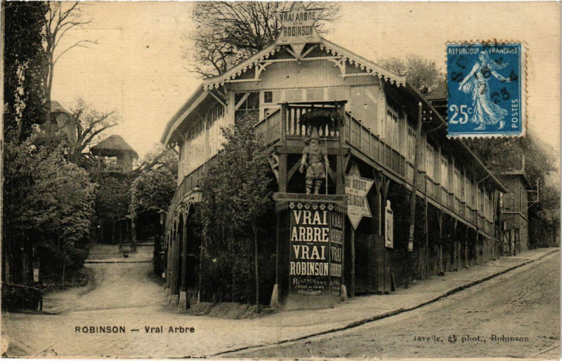 Carte postale ancienne Robinson Vral Arbre