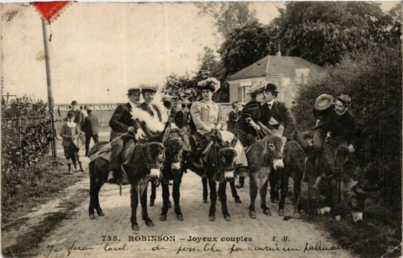 Carte postale ancienne Robinson Joyeux couples