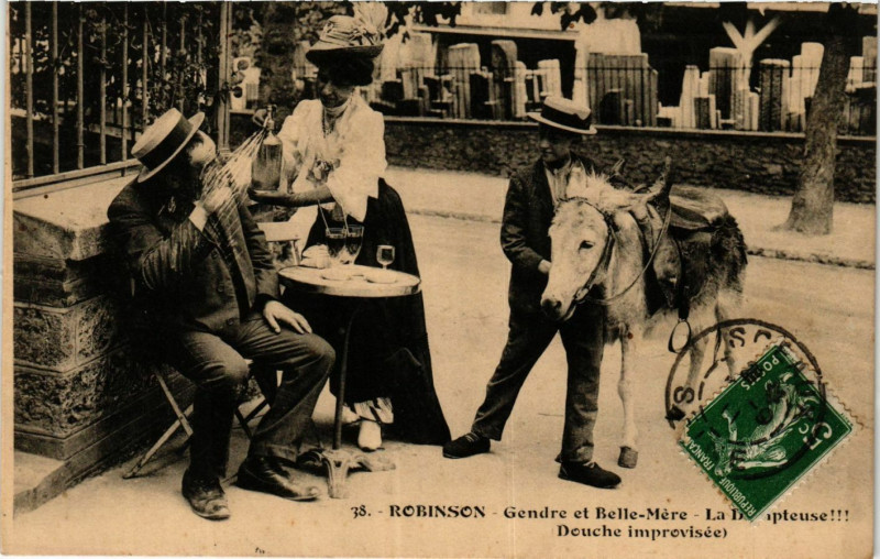 Carte postale ancienne Robinson Gendre et Belle Mére