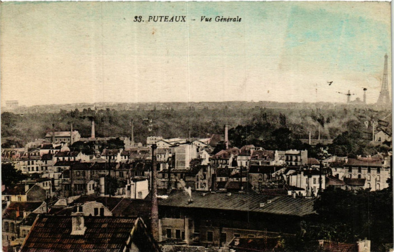 Carte postale ancienne Puteaux Vue générale à Puteaux