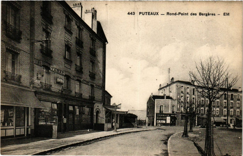 Carte postale ancienne Puteaux Rond Point des Bergéres à Puteaux