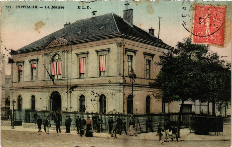 Carte postale ancienne Puteaux La Mairie à Puteaux