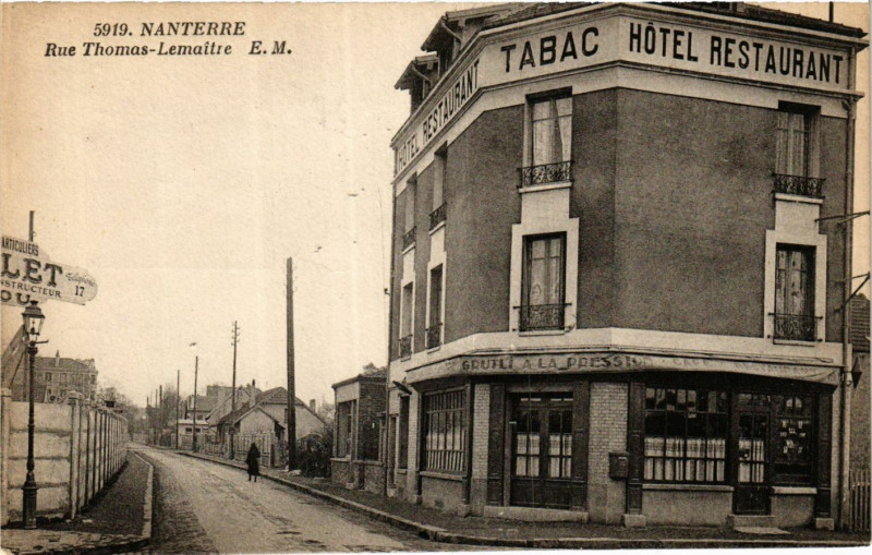 Carte postale ancienne Nanterre Rue Thomas Lemaitre à Nanterre