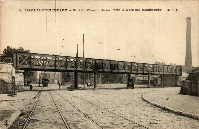 Carte postale ancienne Issy Les Moulineaux Port du Chemin de fer à Issy-les-Moulineaux