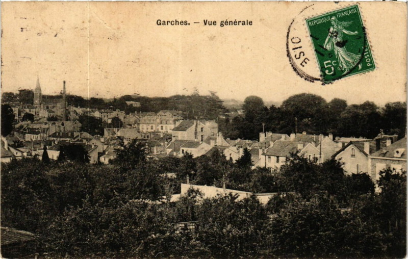 Carte postale ancienne Garches Vue générale à Garches