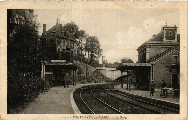 Carte postale ancienne Fontenay Aux Roses La Gare à Fontenay-aux-Roses