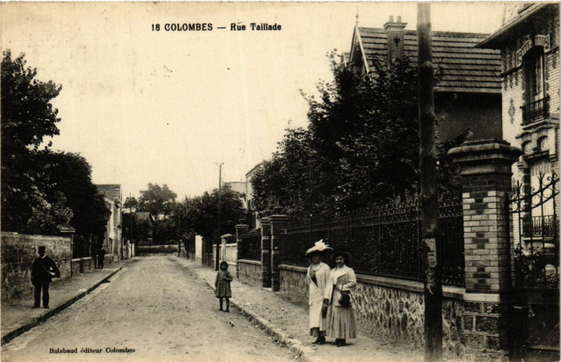 Carte postale ancienne Colombes Rue Taillade à Colombes