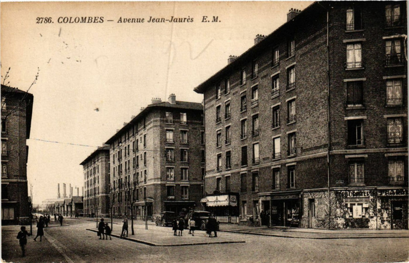 Carte postale ancienne Colombes Avenue Jean Jaurés à Colombes