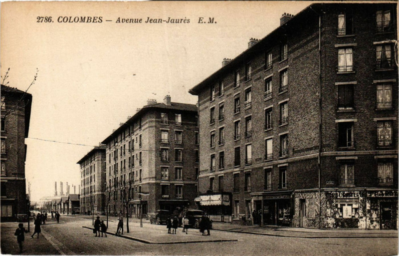 Carte postale ancienne Colombes Avenue Jean Jaurés à Colombes