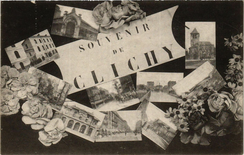 Carte postale ancienne Souvenir de Clichy à Clichy