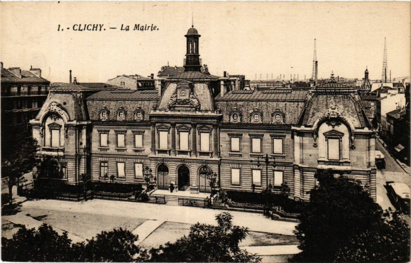 Carte postale ancienne La Mairie à Clichy