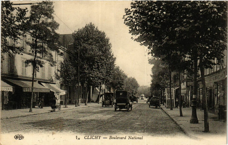 Carte postale ancienne Boulevard National à Clichy