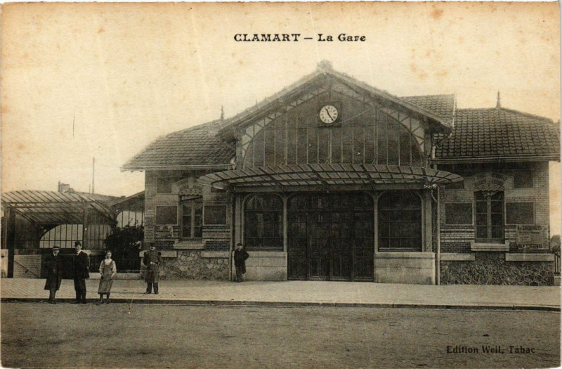 Carte postale ancienne Clamart La Gare à Clamart