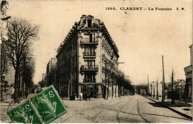 Carte postale ancienne Clamart La Fourche à Clamart