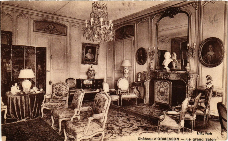 Carte postale ancienne Chateau d'Ormesson-Le Grand Salon