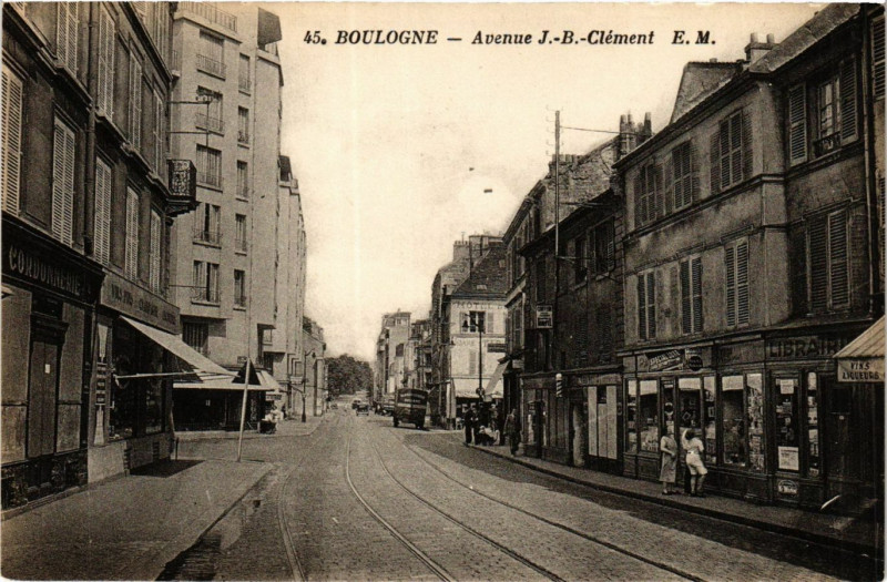 Carte postale ancienne Boulogne Avenue J.B. Clément